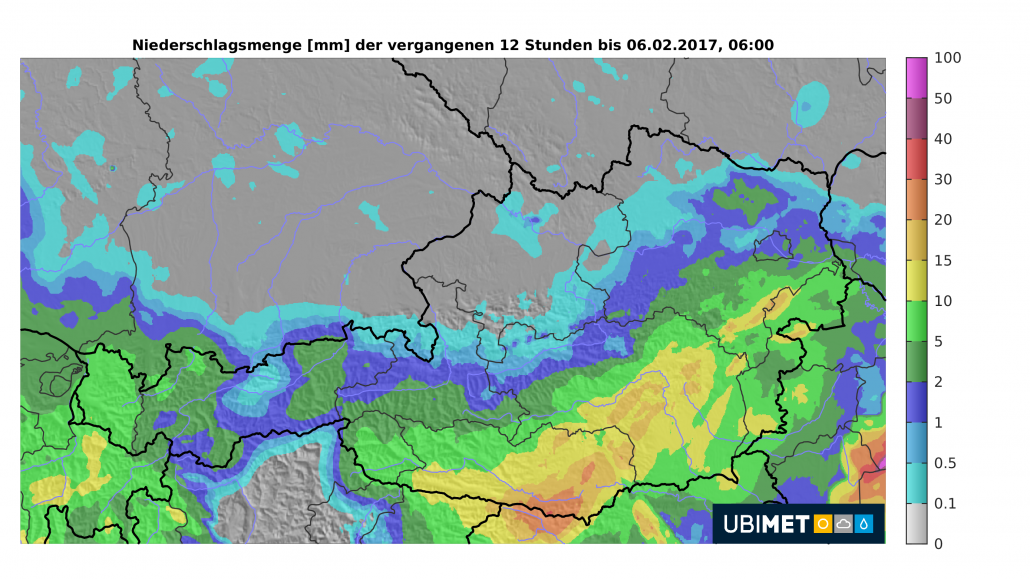 Niederschlagssumme 06.03.2017