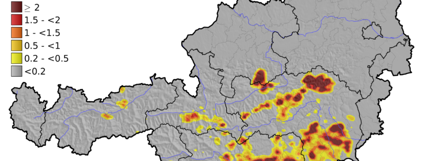 Ubimet Blitzdichte - Blitze 23.05.2017