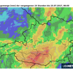 Ubimet Wetter Niederschlag - Bis zu 144 Liter pro Quadratmeter in Kärnten, neuer Regen in den Nordalpen