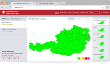 UWZ_Web UBIMET Severe Weather Center webpage