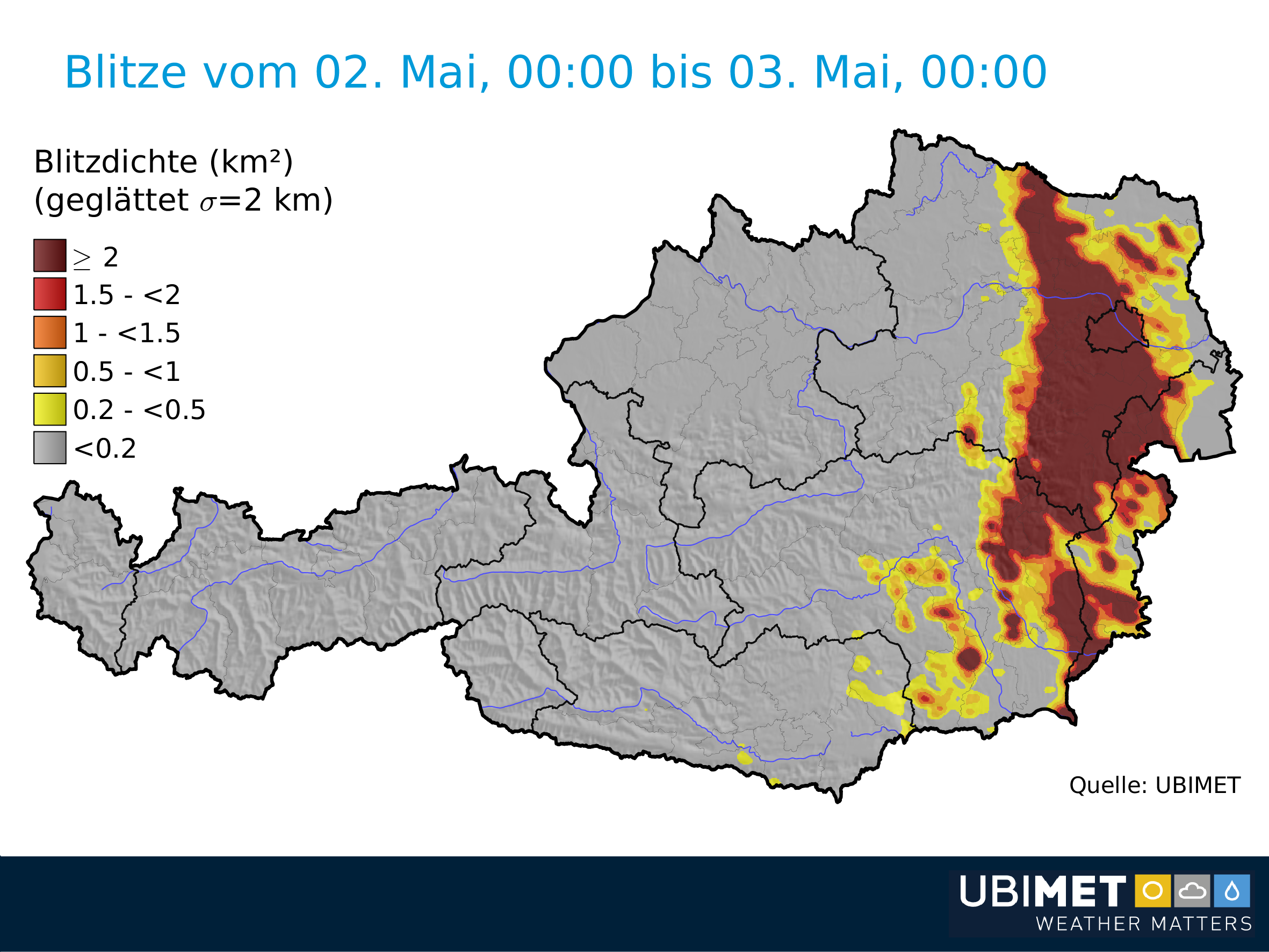 Blitze vom 02. Mai, 00:00 bis 03. Mai, 00:00