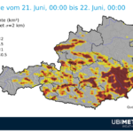 Blitze 21-22 Juni 2018 Österreich UBIMET