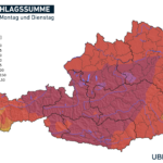 Lokal 100 l/m² – Ergiebiger Regen am Montag und Dienstag